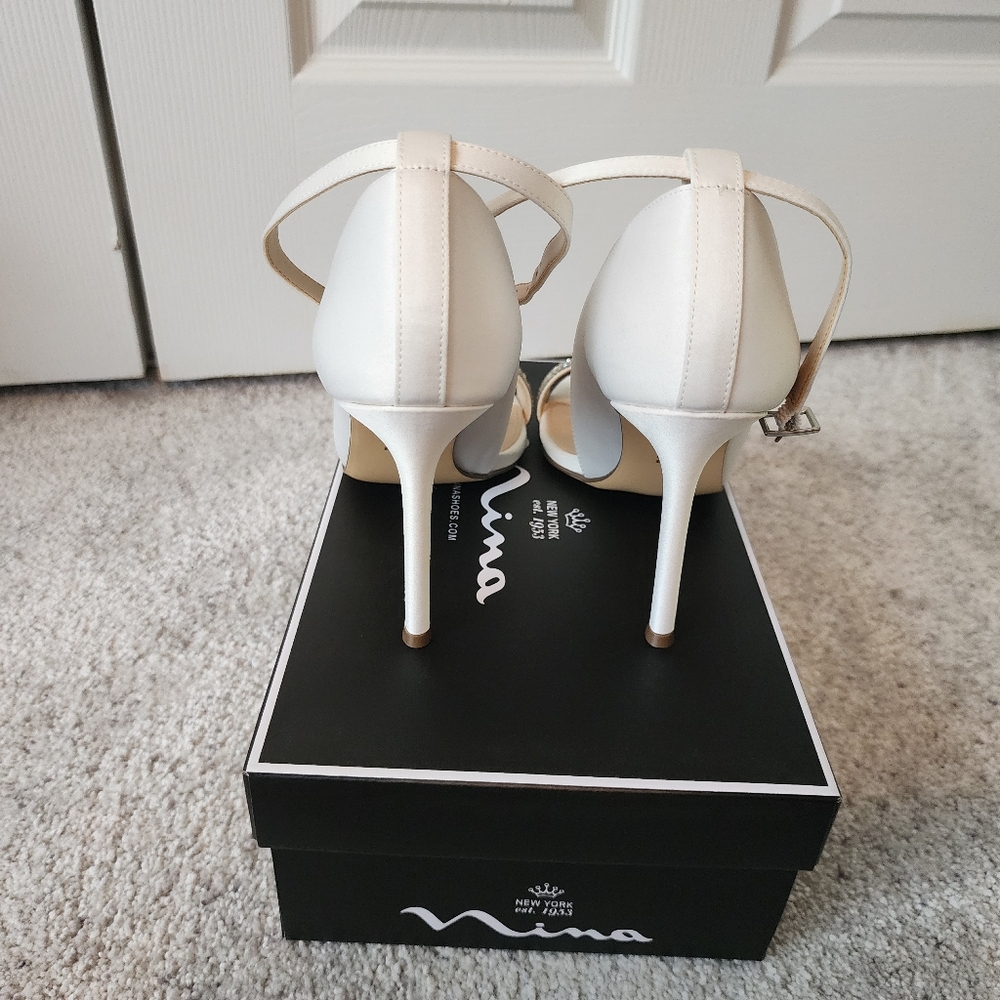 Womens Nina Drenka-Ivory luster satin - Picture 5 of 7